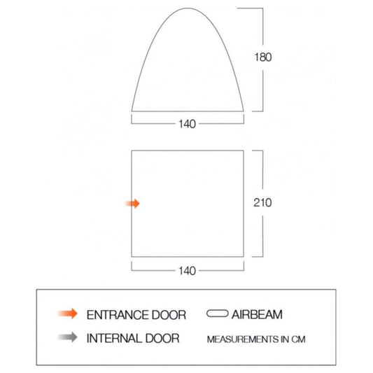 Vango Free-Standing Inner Tent (Midnight) (BR003)