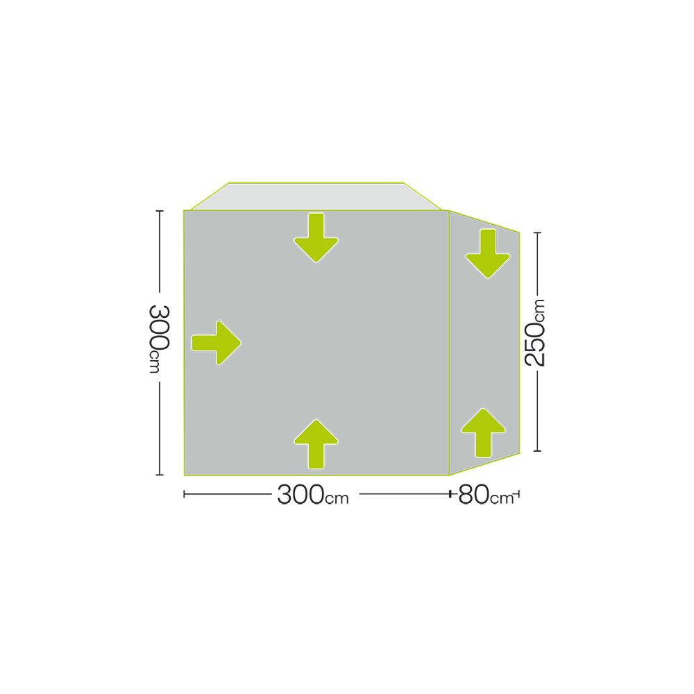 Quest Eagle Poled Drive Away Awning (Low: 180 - 210cm)