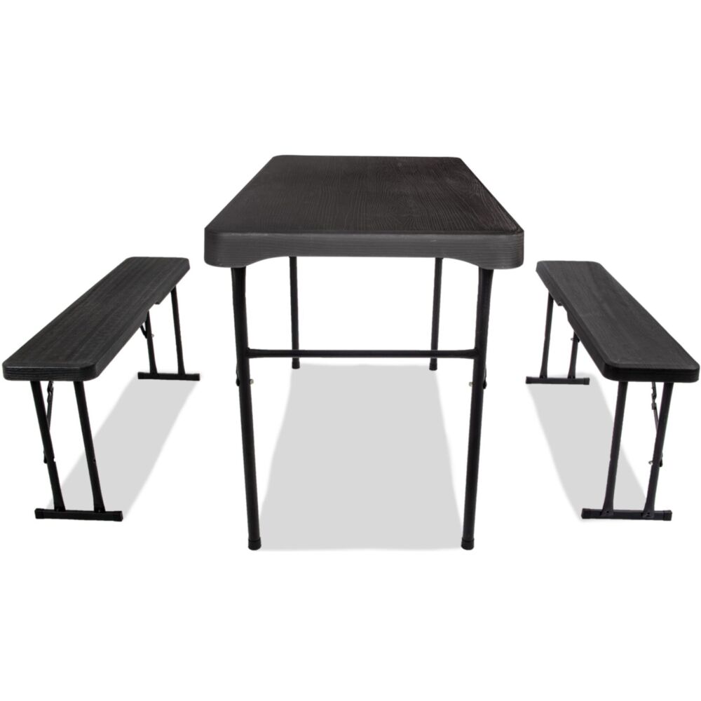 Quest Jet Stream Grassmoor Table And Bench Set