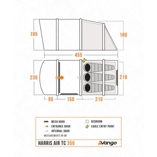 Vango Airbeam Vango Harris Air TC 350 Tent (2025)