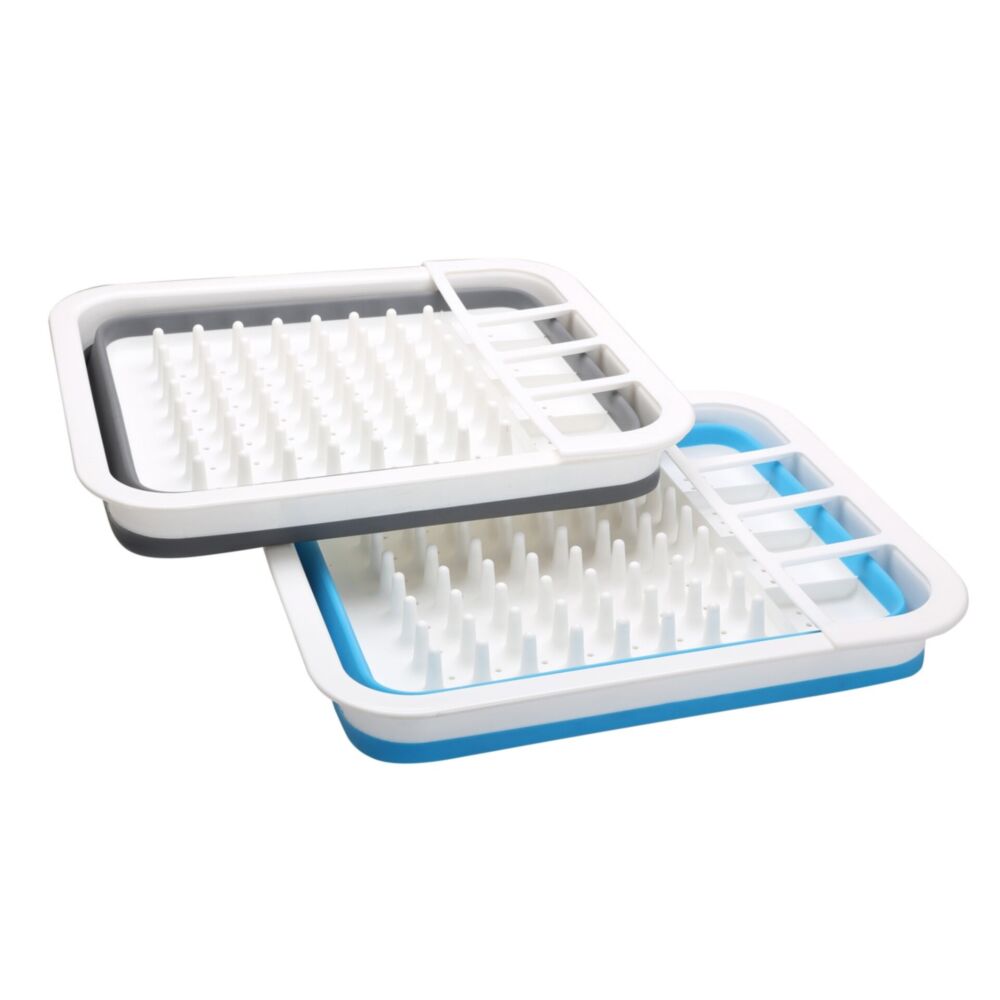 Quest Collapsible-Wares Dish Rack Drainer With Cutlery Holder