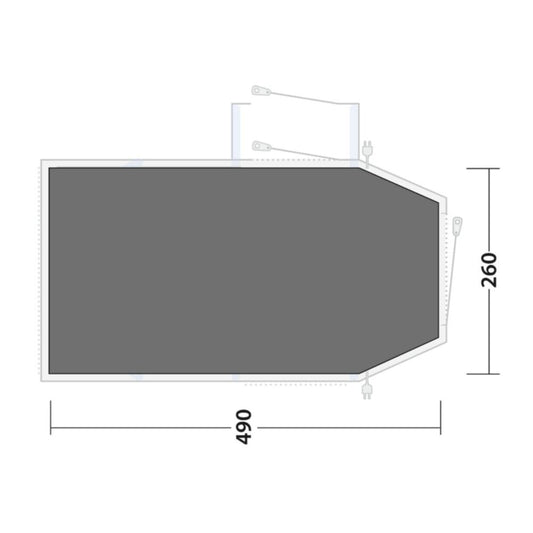  Outwell Montana 4 Footprint Groundsheet (490 * 260cm)