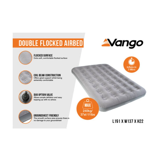  Vango Double Flock Airbed (Grey)