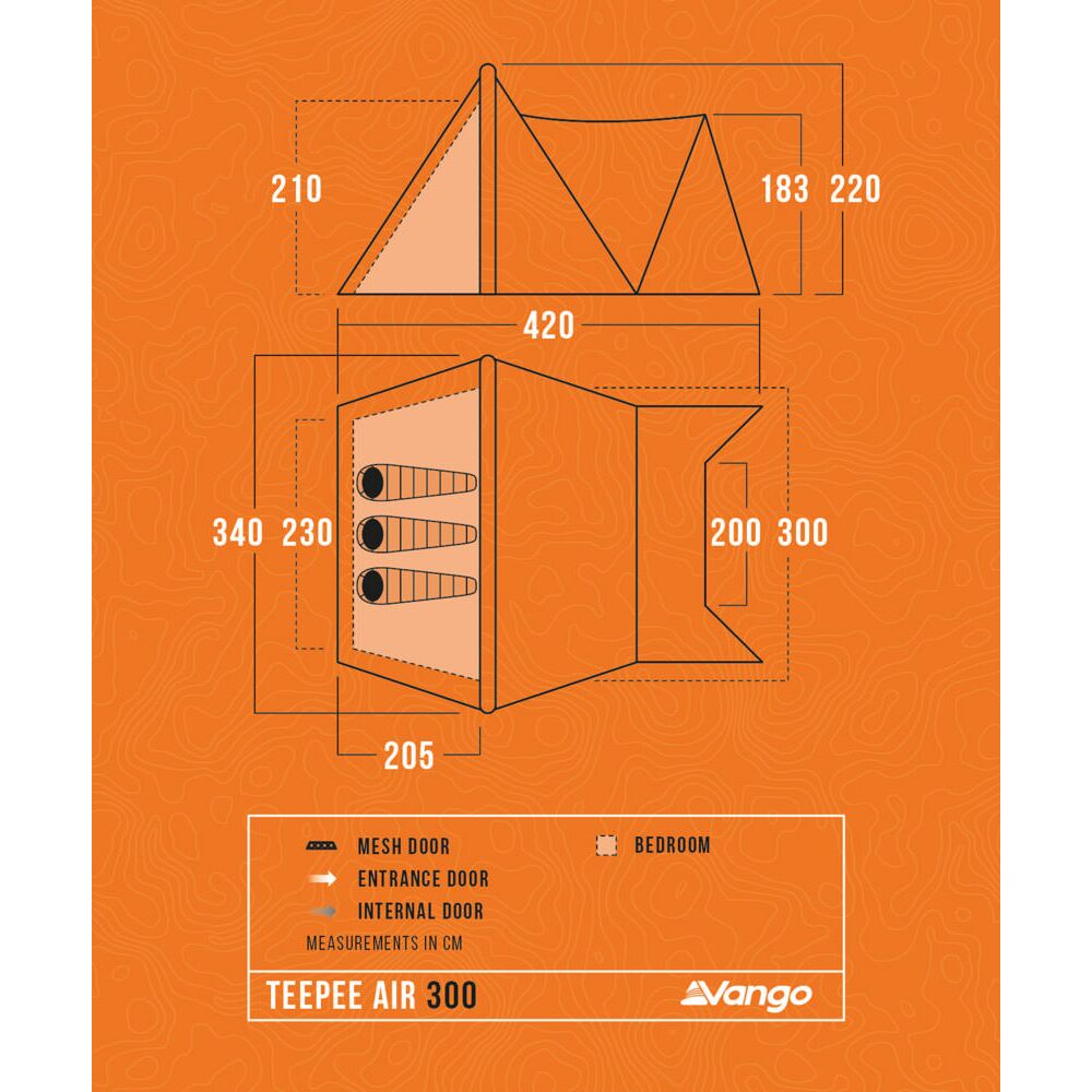 Vango Airbeam Vango Teepee 300 Air Tent